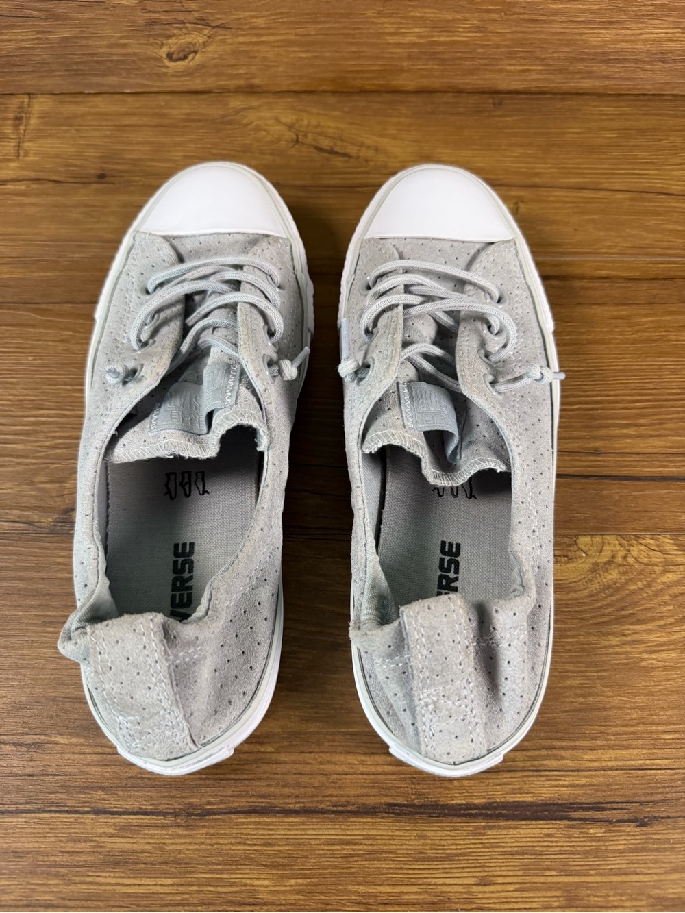 CONVERSE ‘Shoreline’ Suede Perforated Sneakers Women’s Size 8 Shoes - Picture 5 of 10